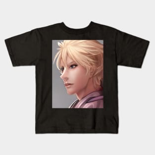 Anime Boy Cute Face Kids T-Shirt